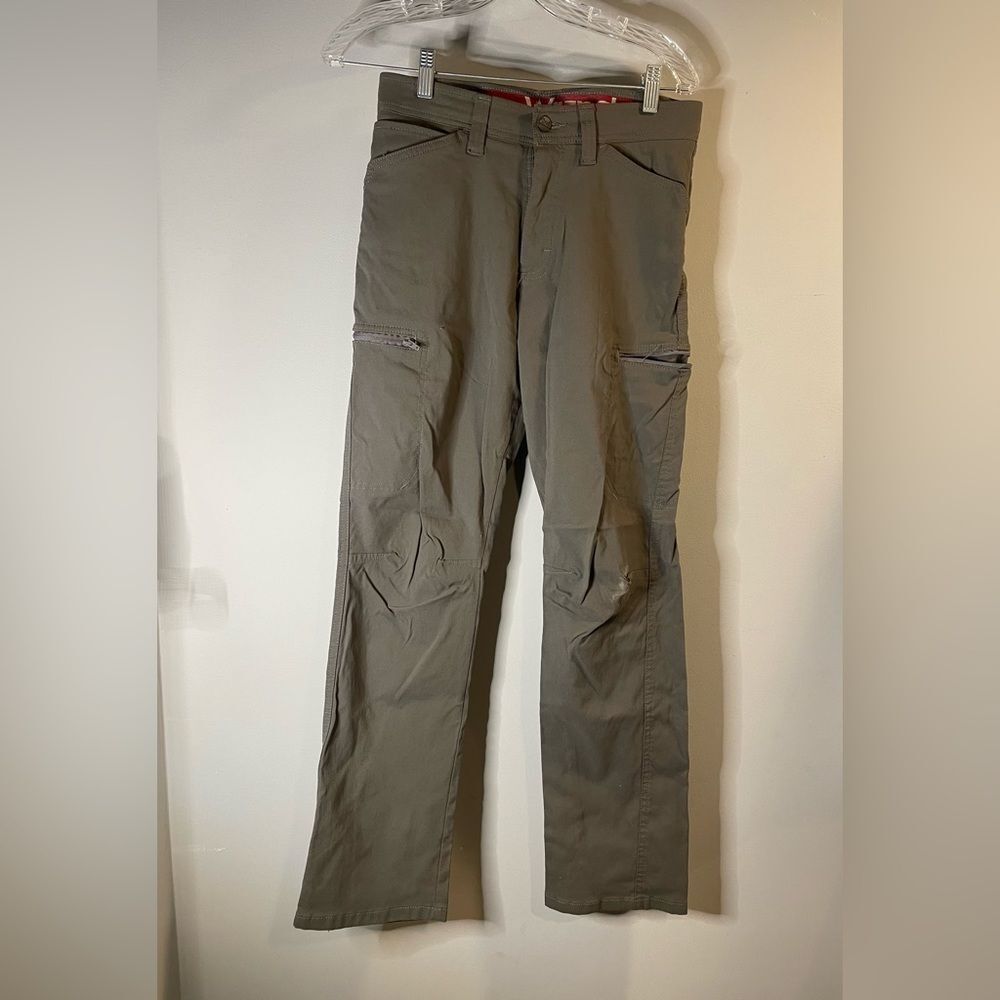 Wrangler Care307 Black Cargo Stretch Slim Straight Pants-Grey